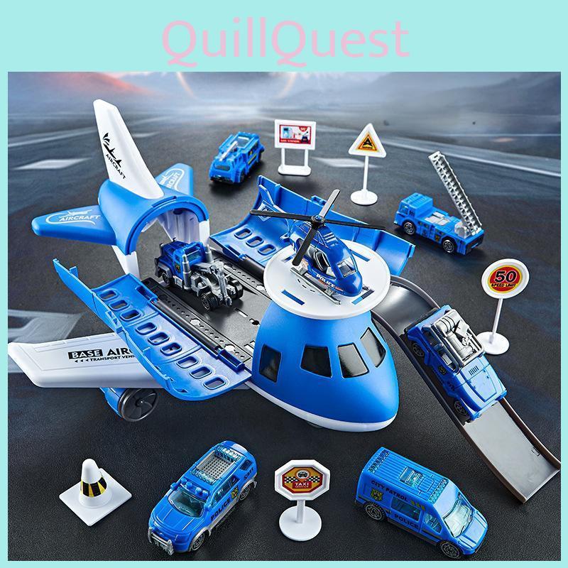 Big Toy Airplane Cars Vehicle Transport Passenger Simulate Plane Fire Gift Truck