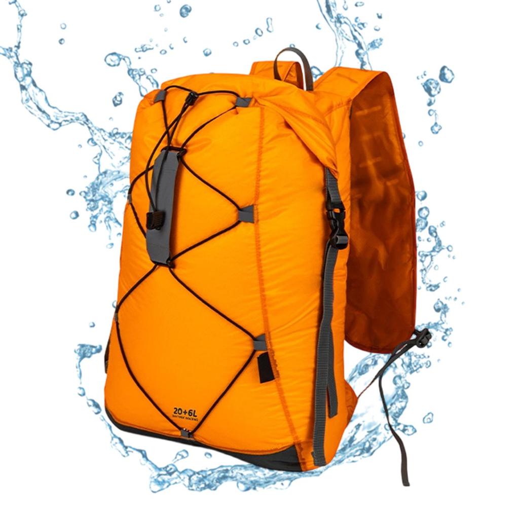 Hiking Backpack 26L Waterproof Foldable Pack Lightweight Climbing Bag For Men Women Outdoor Fishing Travel Sport Running Hunting