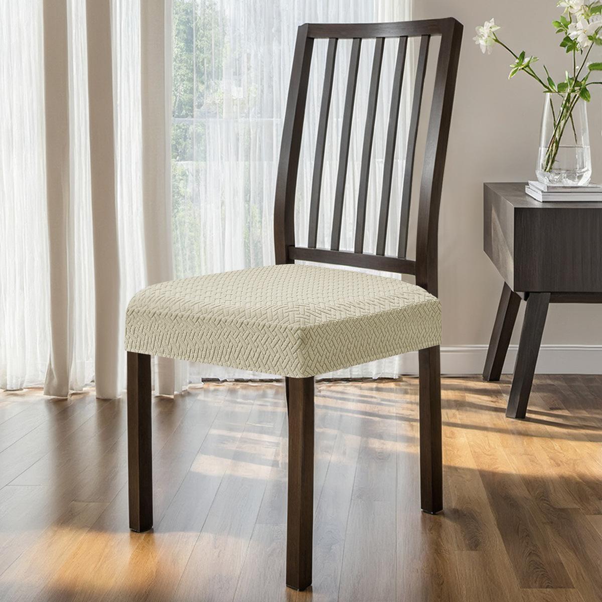 T-shaped waterproof striped grid double elastic chair cover elastic stool cover seat cover One size