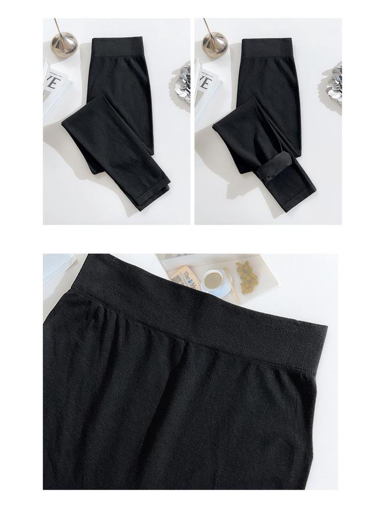 Herbst Damen High-Waist Schlankheitsleggings - Vielseitige Uni-Farbe Übergröße