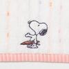 Nishikawa Snoopy Wash Towel 34x35cm Washable Cotton Unspun Yarn Soft and Fluffy Imabari Name Embroidery Pink XT36100604 PN6601TW Rain 100%