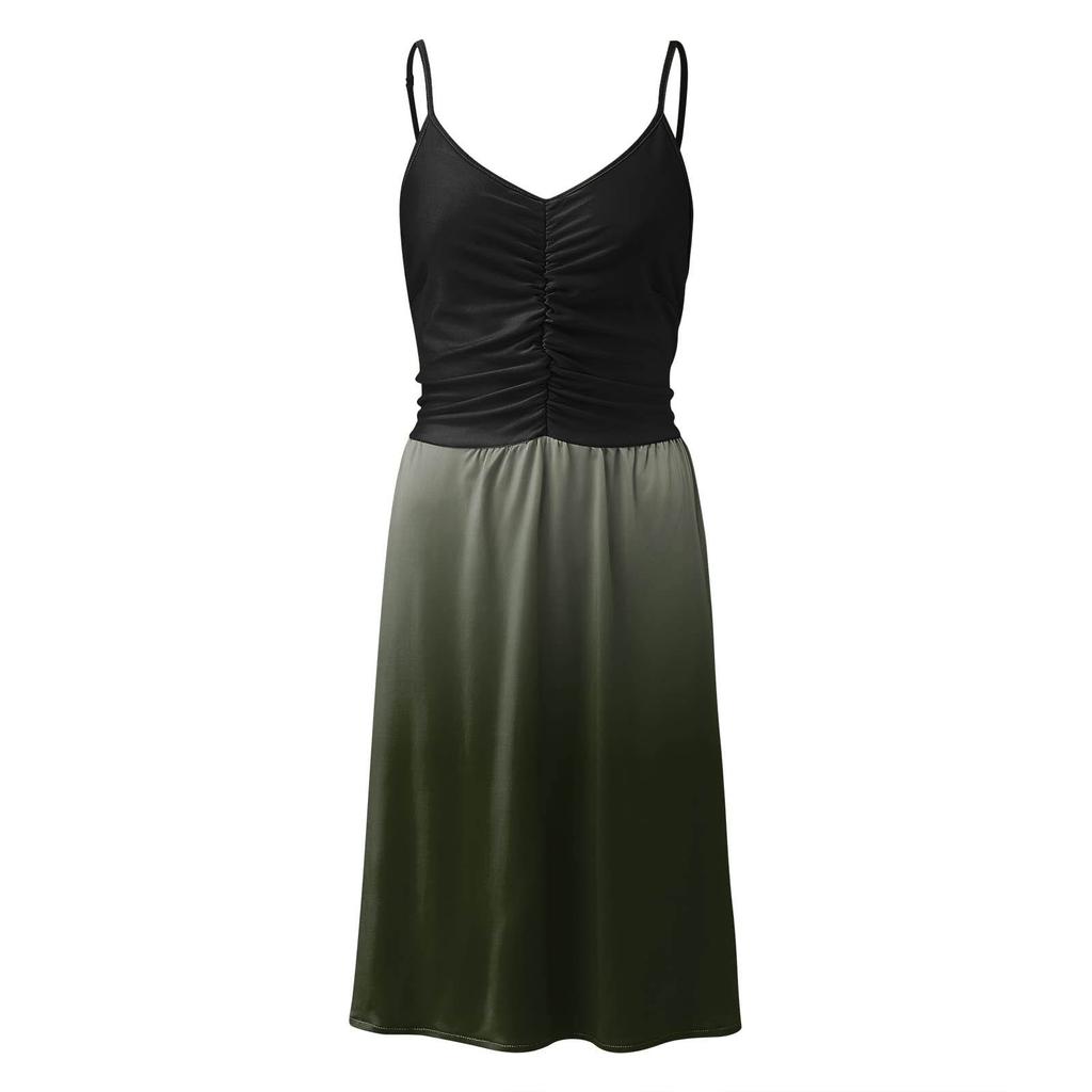 Fashion Women's Printed Midi Length Skirt One-piece Dress