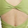 Nike One Classic Solid Logo Twisted Design Crew Neck Short Sleeve T-Shirt Women Tops Pear-Green FN2852-377