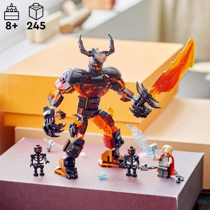 Lego® marvel 76289 figurine de thor contre surtur à construire, set de super-héros
