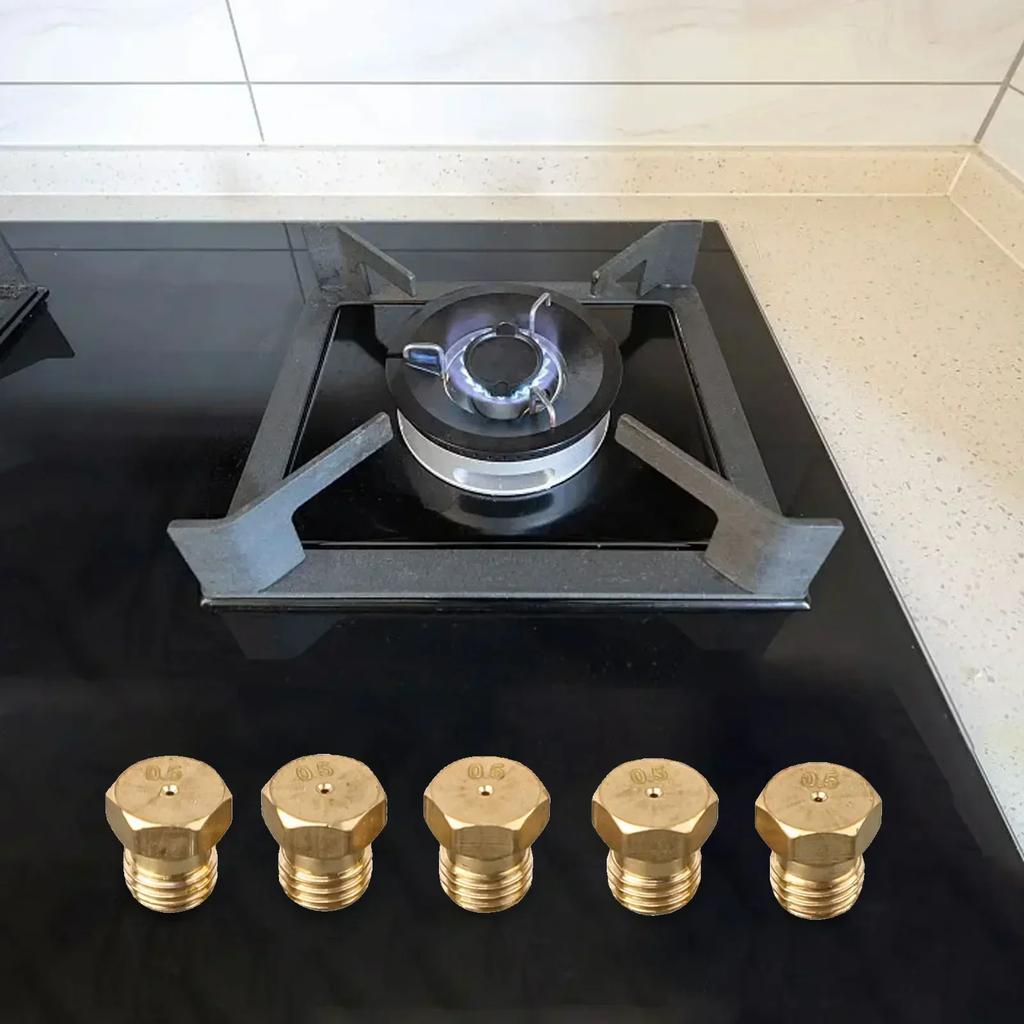 5pcs LPG Gas Jet Set Burner Gas Hob LPG Conversion Kit Nozzles Propane Injector Domestic And Commercial Gas Stoves