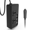 200W Multifunctional Car Inverter 12V to 220V EU Sockets USB C Port Cigarette Lighter Plug for Drivers