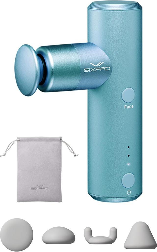 Sada SIXPAD Power Gun Pocket Limited Set Masážní pistole na fasciální uvolnění Kapesní pistole Kapesní masážní přístroj Lehký Mini [Oficiální Exkluzivní] (Modrý)