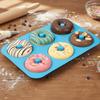 3PCS Silicone 6-Cavity Donut Baking Pan Soft Bread Mold Household Dessert Mold  Cake