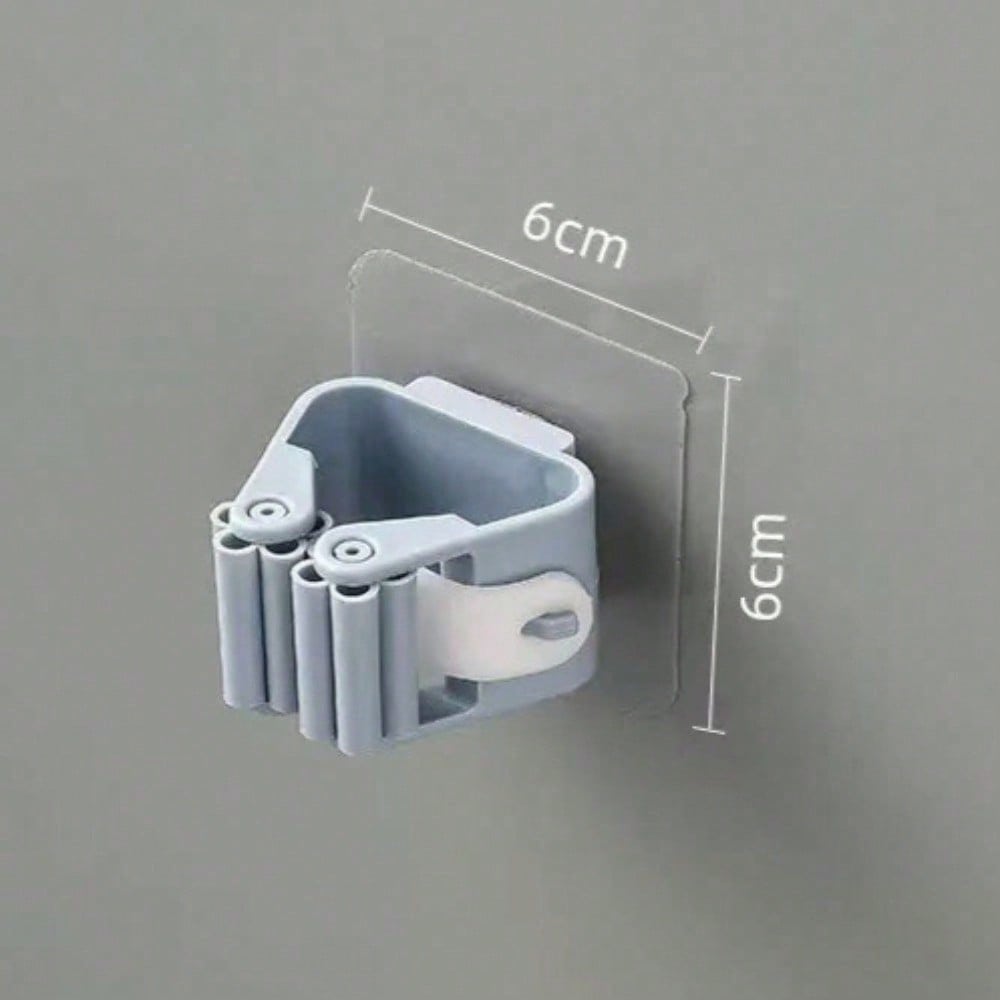 

Mop Hook, No Drilling, Strong Adhesive Mounting Bracket, Wall Hanging, Toilet Brush, Mop Clip серый