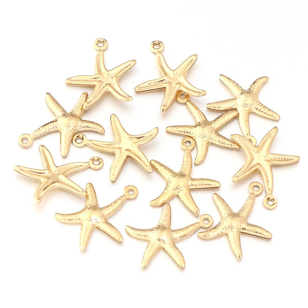 5-10pcs Stainless Steel Ocean Life Charms Starfish Fish Shell Pendant For Jewelry Making DIY Crafts Necklace Bracelets Supplies