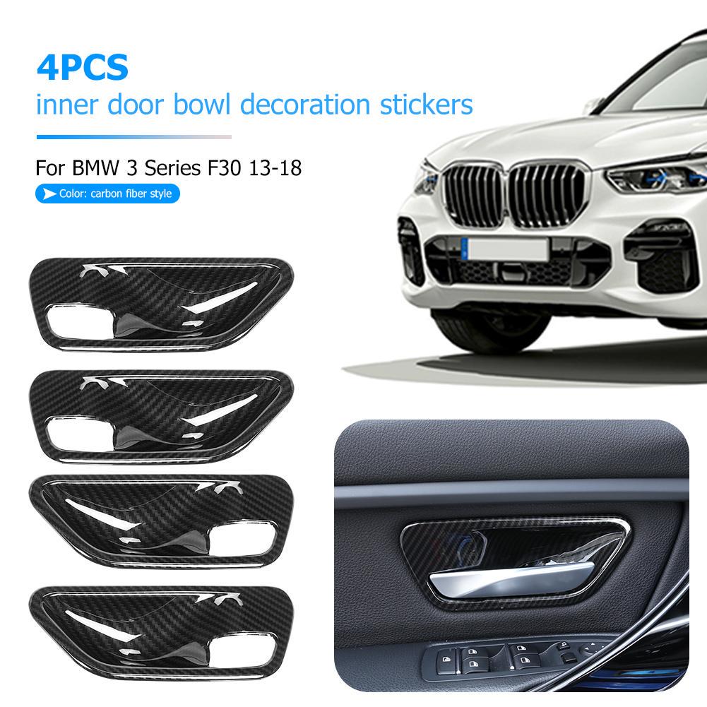 4X For Toyota Highlander 2015-2018 Carbon fiber style Interior Handle Cover trim