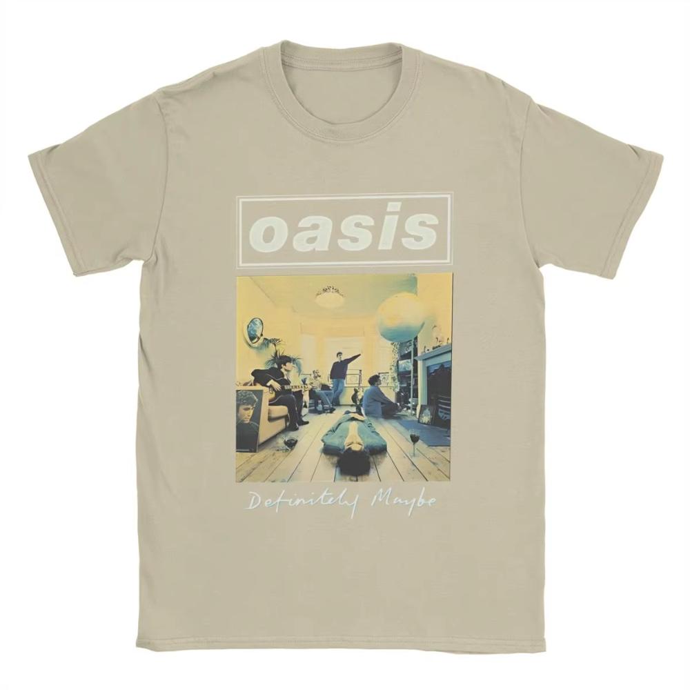 Casual O-Oasis Rock 90's Band T-Shirt Men Women Round Neck Cotton T Shirt British Music Albums Short Sleeve Tees 3XL Merchandise