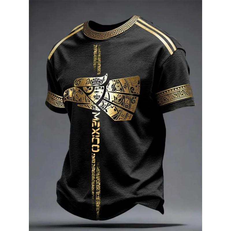 Mexico Style Aztec Pattern T Shirt Men Women 3D Print Tribal Graphic Casual Tee Short Sleeve Sports Top Quick Outdoor Summer