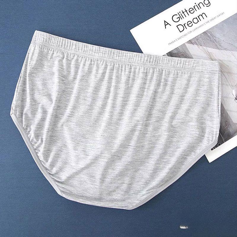 3pcs Men's High-Rise Triangle Underwear (3-Pack Independent Packaging) Comfortable Simple Design Breathable Loose Plus Size