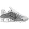 Nike Shox R4 GS White Metallic Silver 2025 Kids Sneakers Bright-Crimson CW2626-101