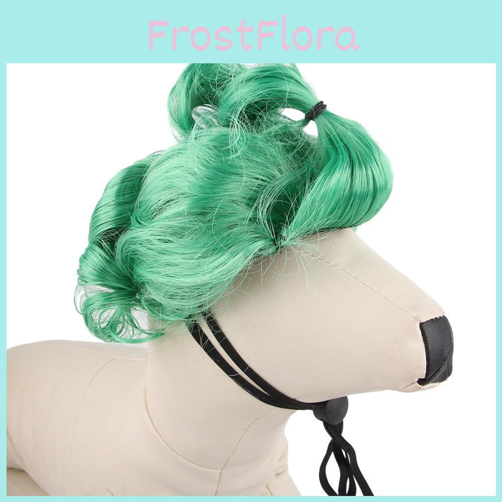 Unique Green Princess Pet Wig Quirky Hair Accessory For Cats And Dogs Great For Photos