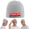 HKS Logo Car JDM Warm Knitted Cap Winter Knit Bonnet Hat Skullies Beanies Hip Hop Caps for Unisex