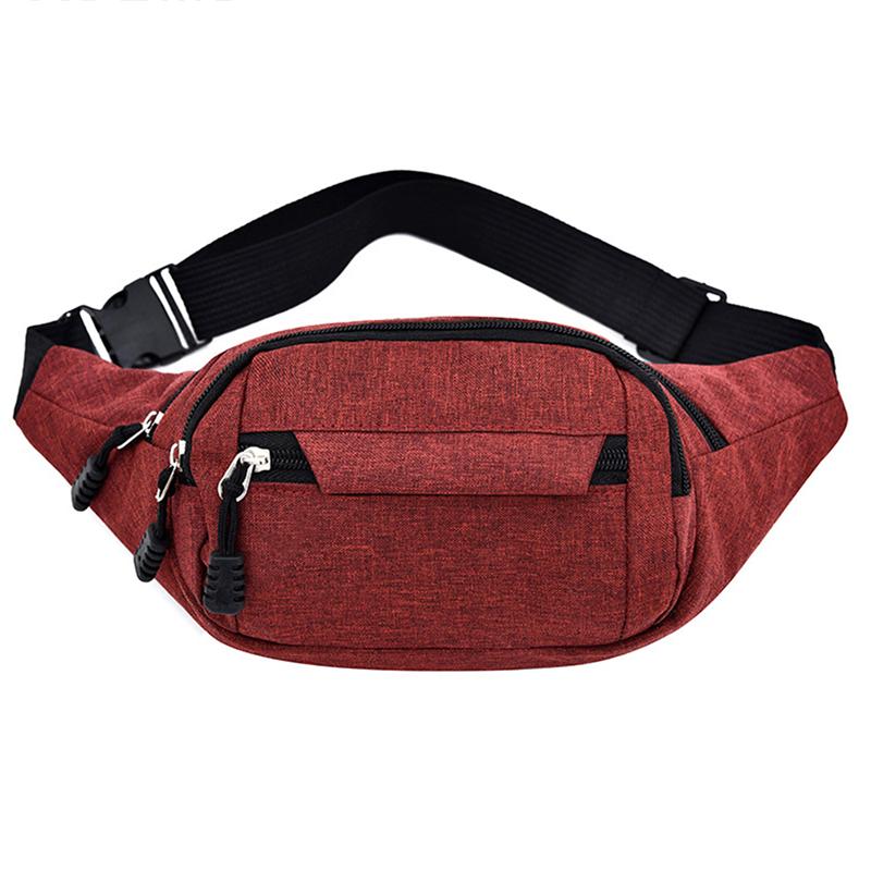 Pánský balíček na prsa Vodotěsná outdoorová sportovní taška Plátěná taška Korejská taška do pasu Fanny Pouch Crossbody Pánská banánová taška
