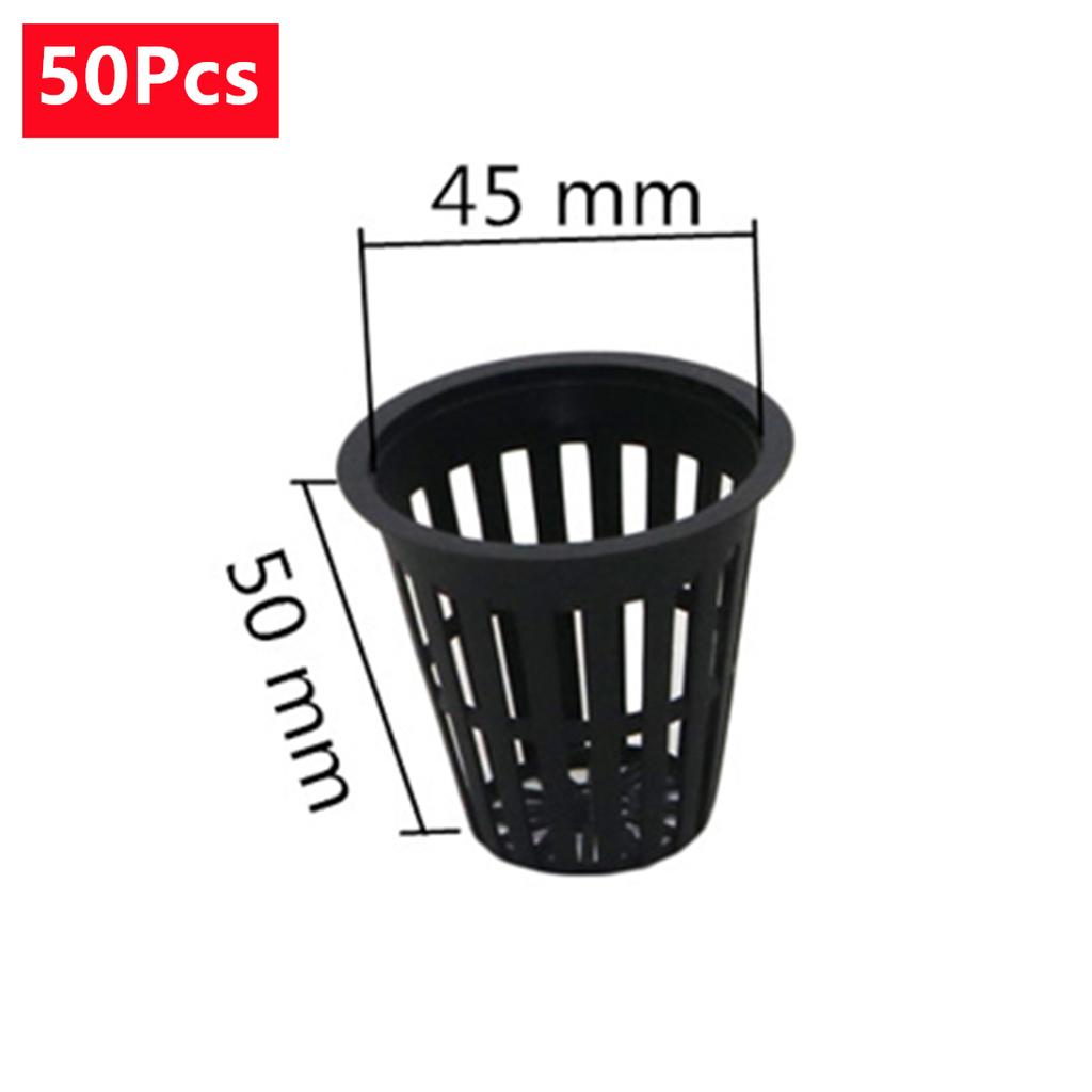 Planting Mesh Cup Hydroponic System Net Basket Soilless Flower Pot Plastic Plant Rooter Slotted Colonization Container 5/50Pcs