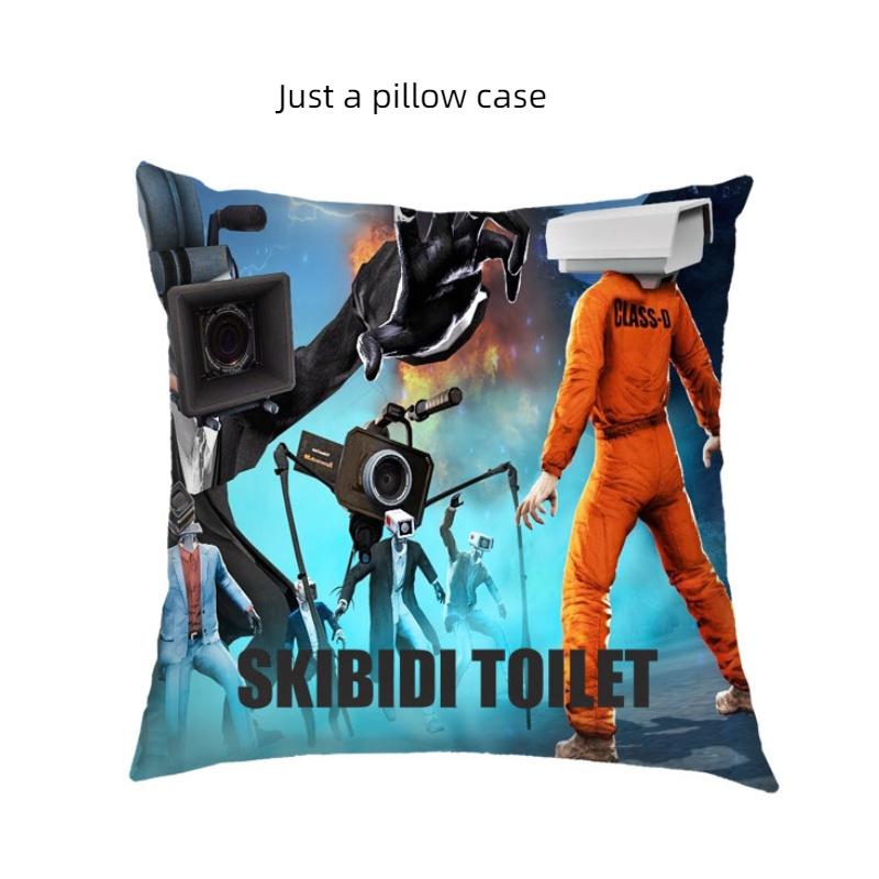 

Подушка на диван из бархата Skibidi Toilet Оптовая наволочка Style D
