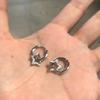 New Creative Mini Little Star Earrings Fashion Silver Color Zircon Hoop Earring for Women Holiday Jewelry Party Engagement GiftsGood product