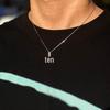 Men's Minimalist Luxury Cross Pendant Necklace with Inlaid Diamonds