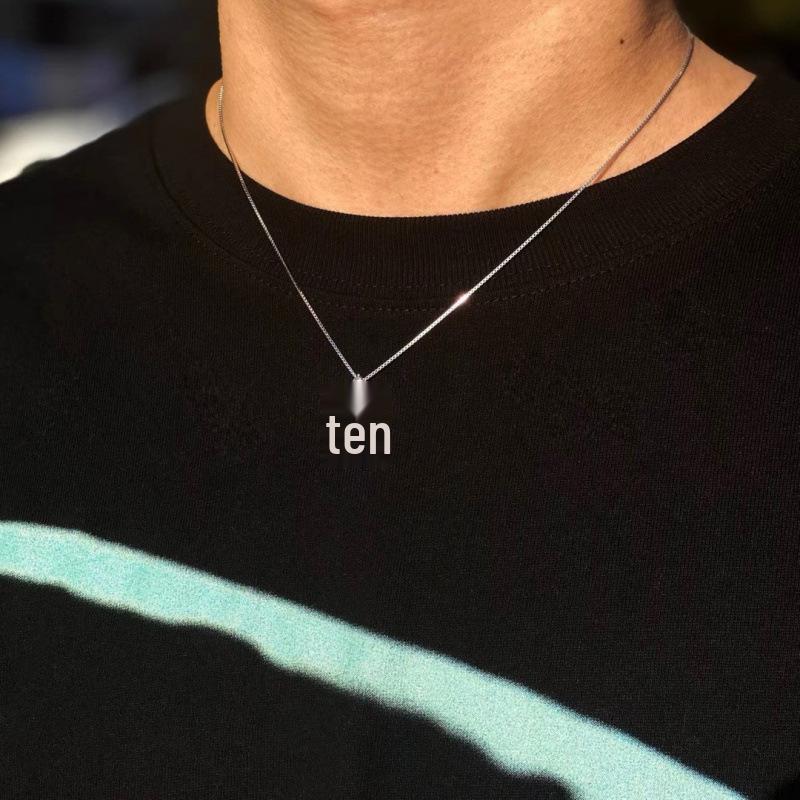 Men's Minimalist Luxury Cross Pendant Necklace with Inlaid Diamonds