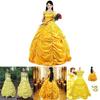Elegante Costume Cosplay da Principessa Belle de La Bella e la Bestia, Stile Fiabesco, per Donna