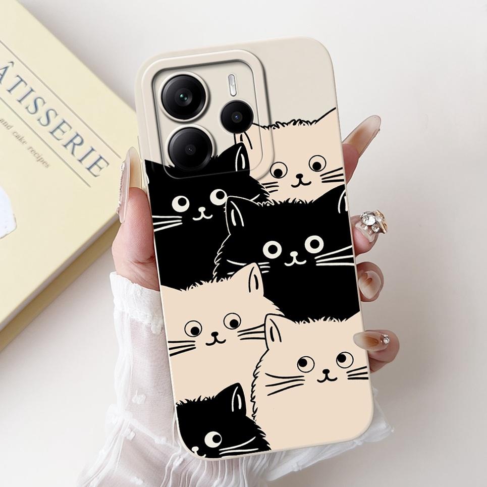 New Fashion Case For Xiaomi Redmi Note 14 14S 14 Pro Plus Phone Shell Flower Butterfly Luxury Girly Back Cover Soft Silicone