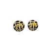 Chic Leopard Print 'M' Stud Earrings - Elegant Luxury for Women, Perfect for Autumn/Winter