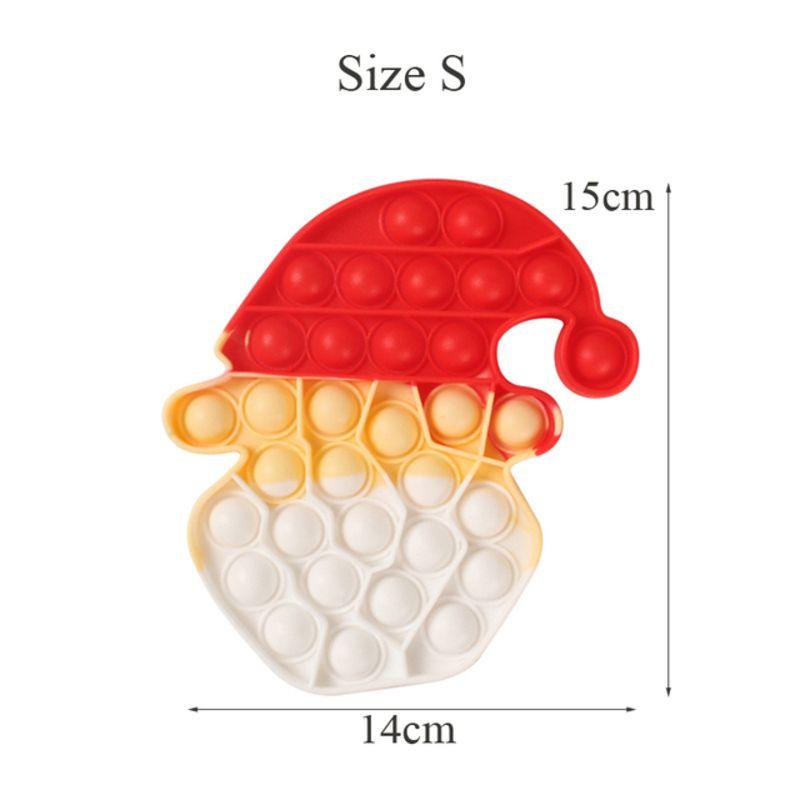 Joyful Christmas Big Size Pop It Silicone Toys For Relaxation Featuring Adorable Santa Claus And Cheerful Christmas Tree Shapes