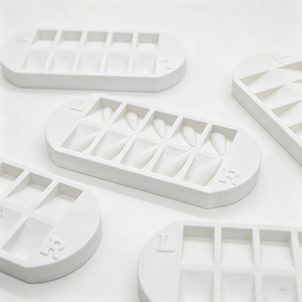 10 Grids Nail Tip Storage Tray With L/R Mark Nail Art Storage Plate Nail Art Organizer Nail Art