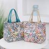 Cartoon Canvas Picnic Tote - Cute Outdoor Lunch Bag for Work or Mommy Use
