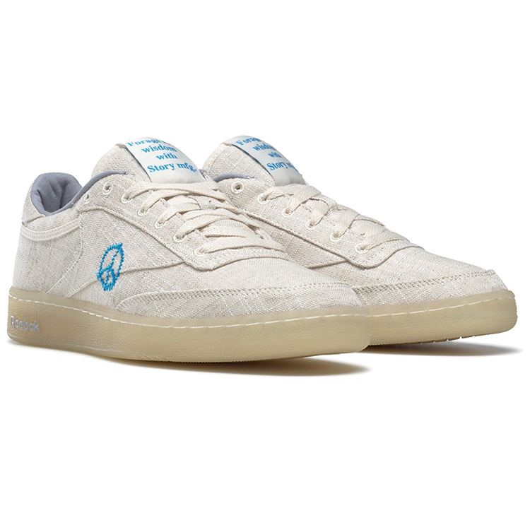 Story Mfg. X Reebok Club C 85 Non-Dyed Unisex Sneakers Cream Washed-Yellow GZ8543