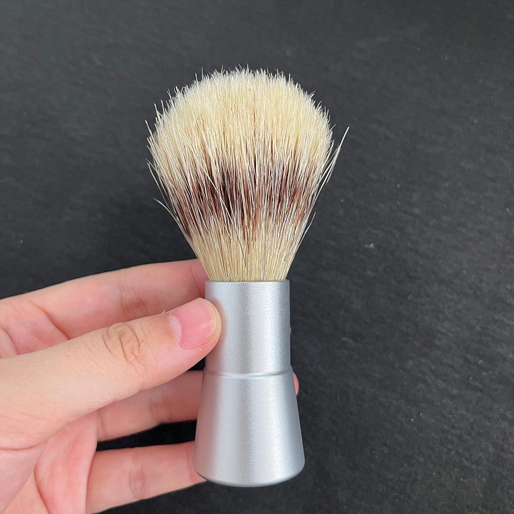 Men's Traditional Shaving Brush: Soft Bristle Nylon & Badger Hair for Beard.