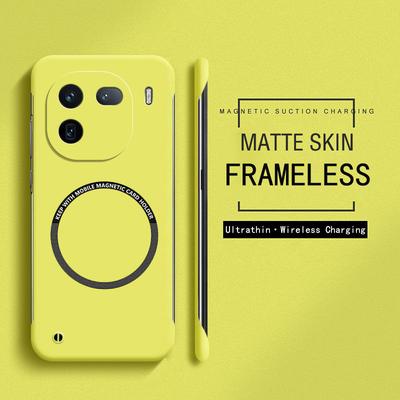 Funda Magnética Ultra Fina Sin Marco Para Oppo Reno 8 Pro 8T 10 11 11F 12 12F Global Carga Inalámbrica Cubierta Trasera Dura de PC Mate