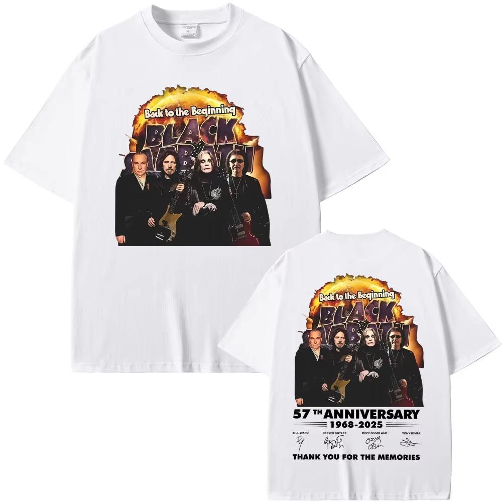 Rock Band Black Sabbath Ozzy Osbourne Back To The Beginning Danke für die Erinnerungen T-Shirt Herren Heavy Metal Oversized T-Shirt