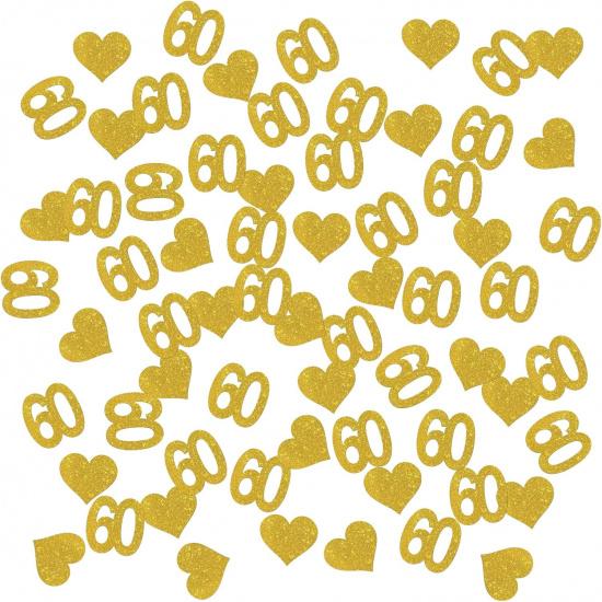 INNORU Number 20 Confetti Gold Glitter, Happy 20th Birthday Table Confetti, Twenty Years Paper Scatter, 20th Anniversary Cheers To 20 Years Party