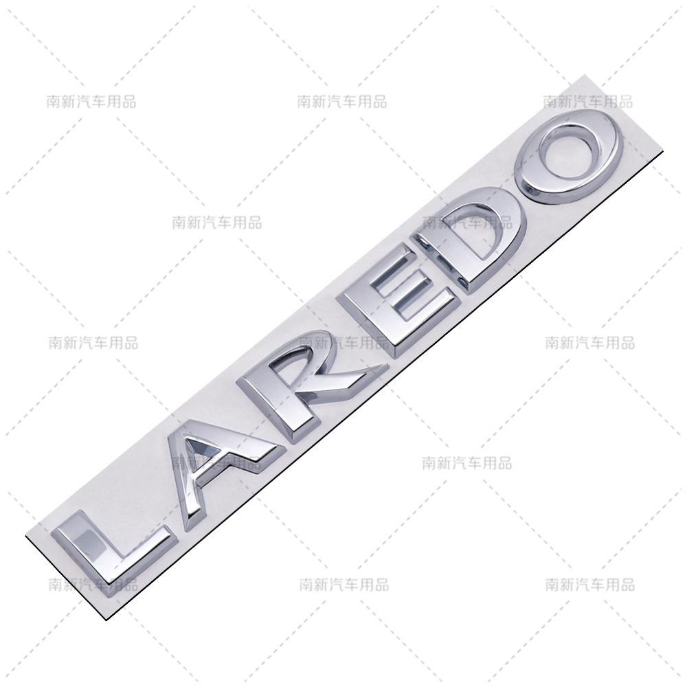 3D ABS LAREDO Letter Emblem Fit Jeep Grand Cherokee Rear Trunk Side Body Modification Badge