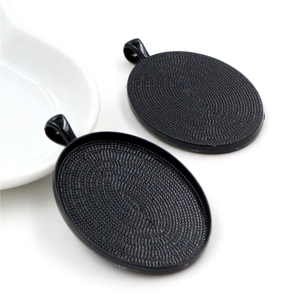 Neue Mode 5 Stück/Los 30x40mm Innenmaß 8 Farben Beschichtet Einfacher Stil Cabochon Basis Fassung Anhänger Anhänger