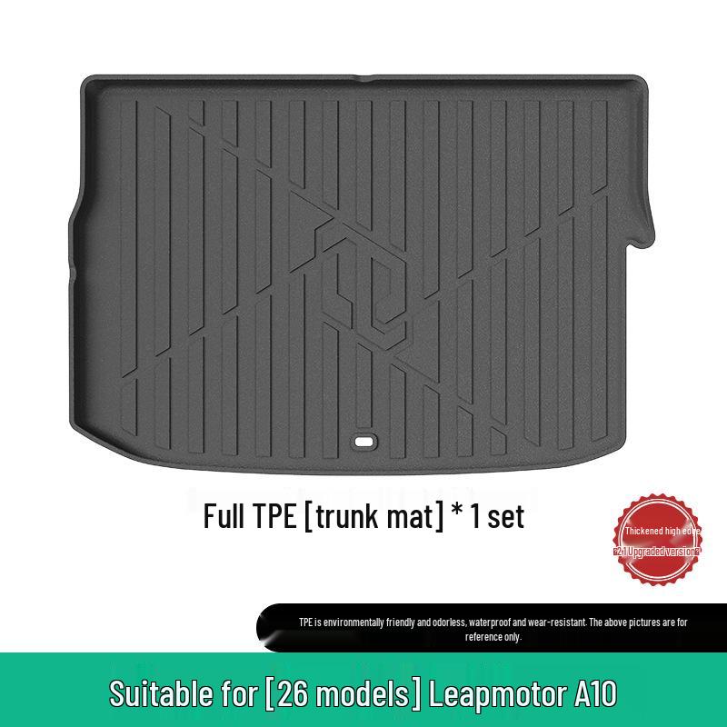 Fits 26 Leapmotor A10 models: custom TPE car floor mats and eco-friendly trunk mat.