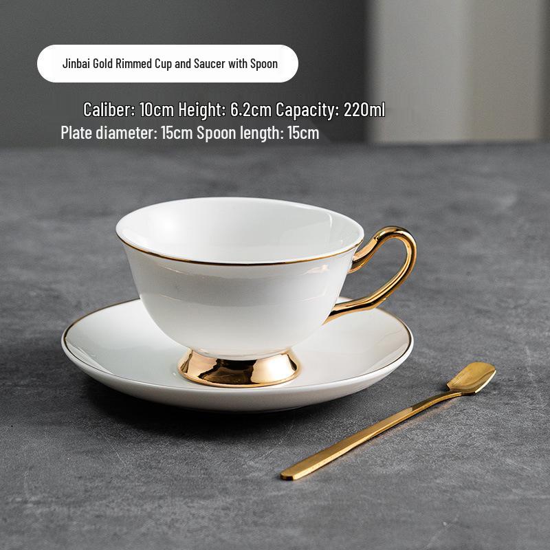 Elegant Europeisk Keramisk Kaffekopp - Snygg Lyxig Gåva för Kvinnor, Perfekt för Kontoret eller Kaféet.