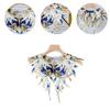Embroidery Floral Neckline Buckle Front Ancient Hanfu Costume Fake Collar Shawl