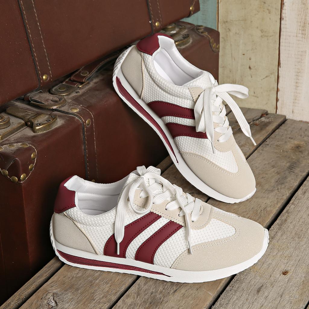 Fashion Women's Sneakers 2025 Spring/autumn Casual Platform Sneakers Female New Striped Casual Comfortable Vulcanized Shoes