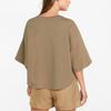 PUMA Infuse Oversized Short Sleeve T-Shirt Women Tops Khaki 535070-63