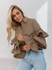 New 2026 Autumn Fashion: European & American Ruffle Long Sleeve Ladies' Shirt