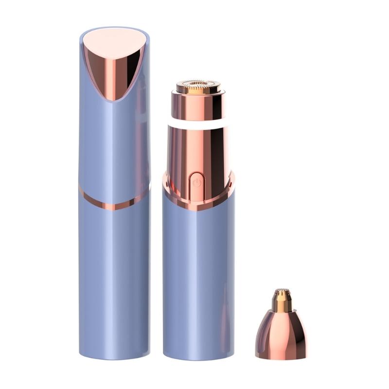 

Handheld Lipstick Shape countenance Hair Remover With Double Rotating Blades For Precise Smooth Cutting синій