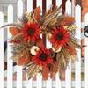 Fall Door Wreath Pumpkin Leaves Door Wreaths Fall Decor Thanksgiving Decorations Party Supplies Sign For Home Halloween Holiday