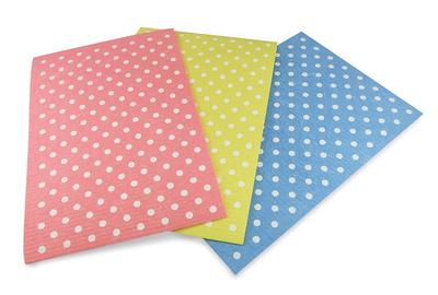 Bemerkenswerte Spültücher (Deutsche Handtücher) Blitz Polka Dot 3-Farben-Set, 30 x 20 cm