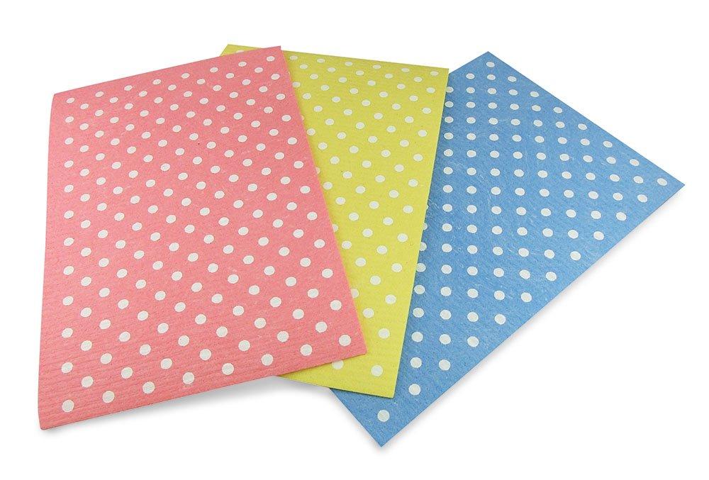 Remark Dishcloths (German Towels) Blitz Polka Dot 3-Color Set, 30 x 20 cm